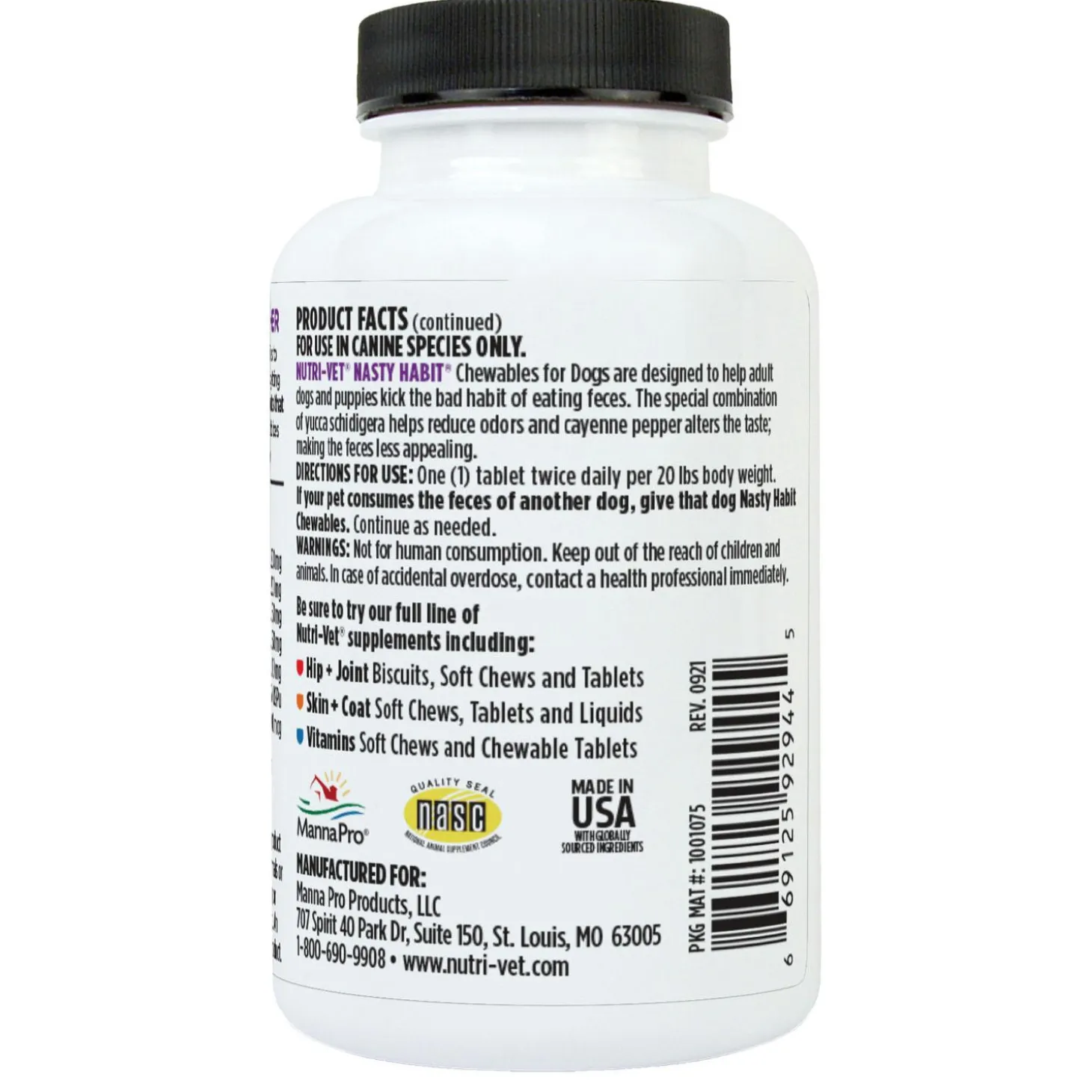 Nasty Habit Liver Flavoured Chewable Dog Tablets