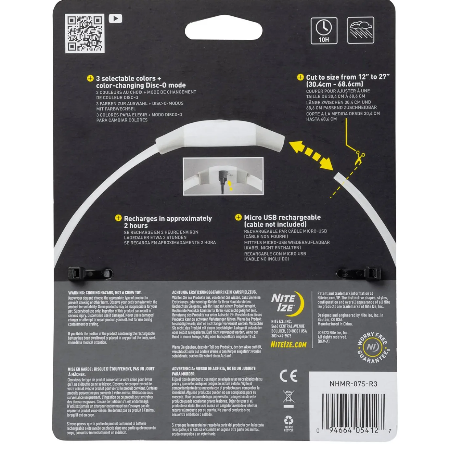 NiteHowl Max Disc-O Select Rechargeable LED Safety Necklace