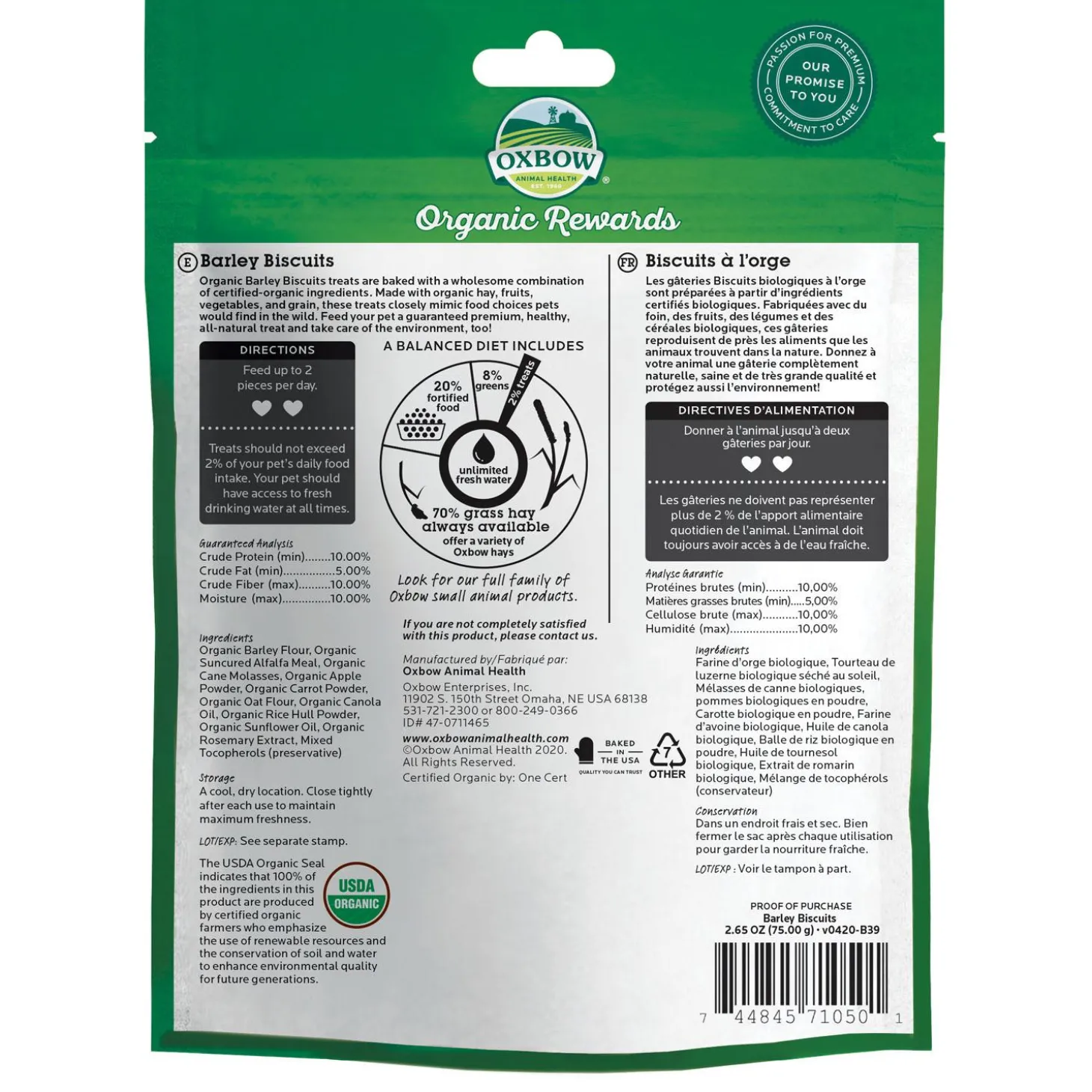 Organic Rewards Barley Biscuits Small Animal Treats