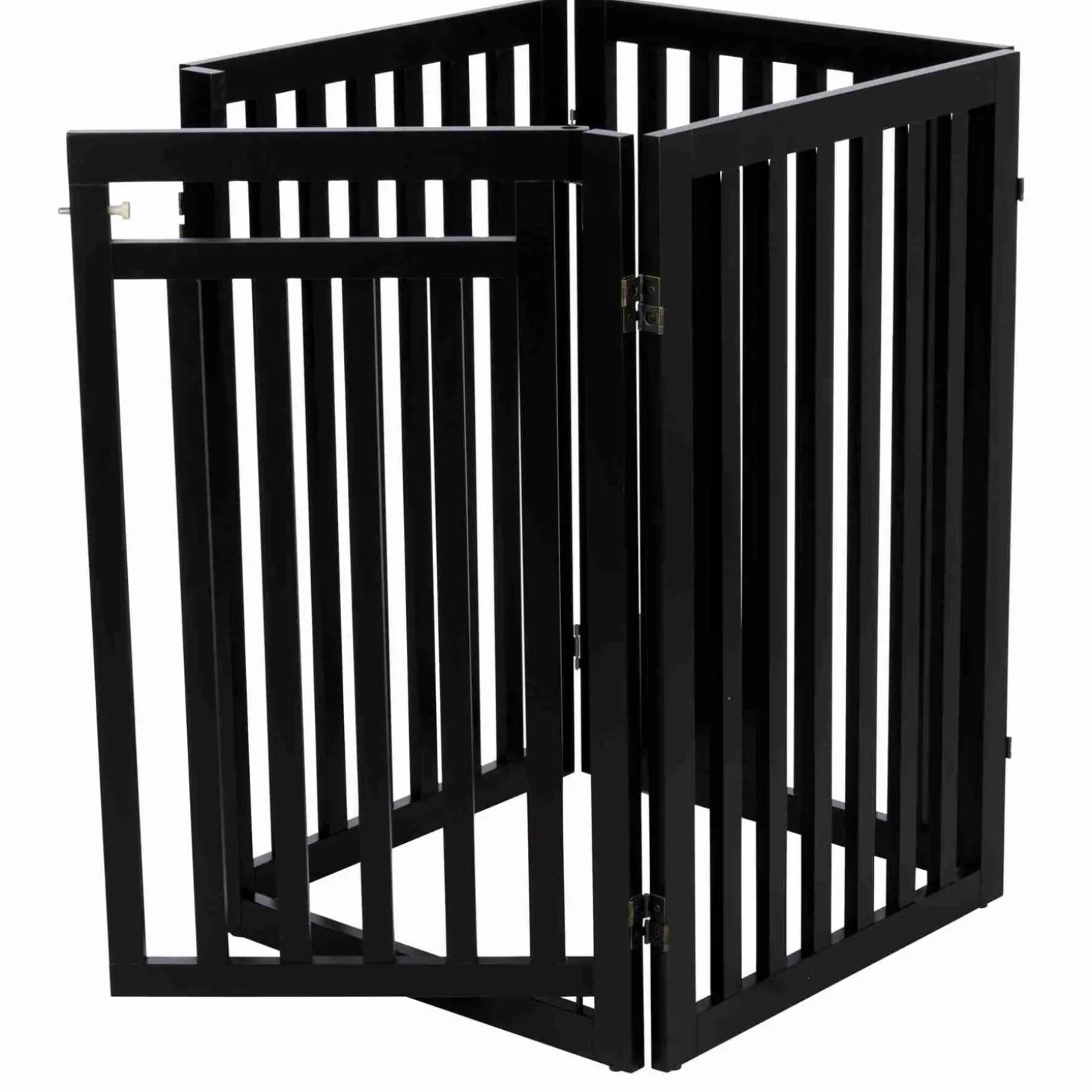 4-Panel Convertible Wooden Pet Gate