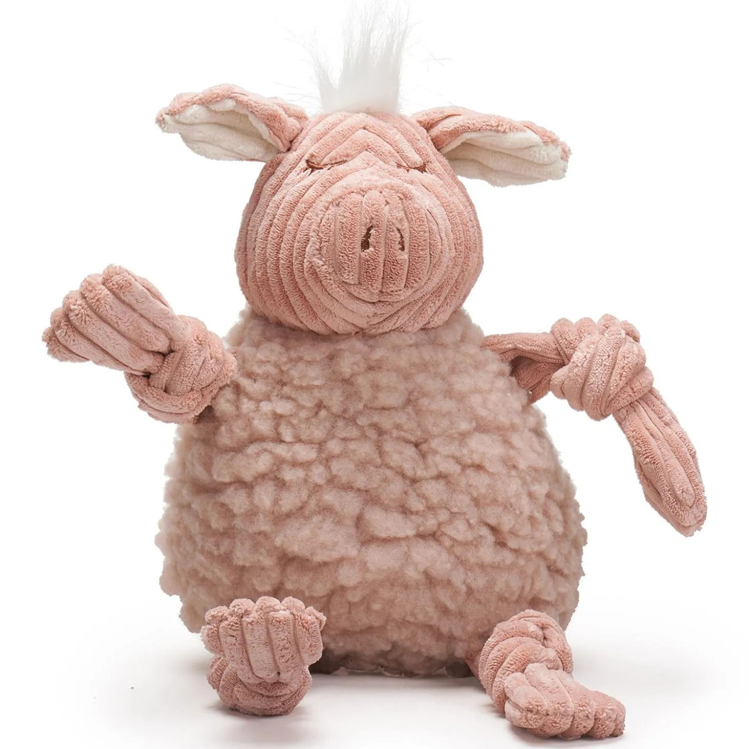 Penelope Pig HuggleFleece FlufferKnottie Plush Dog Toy