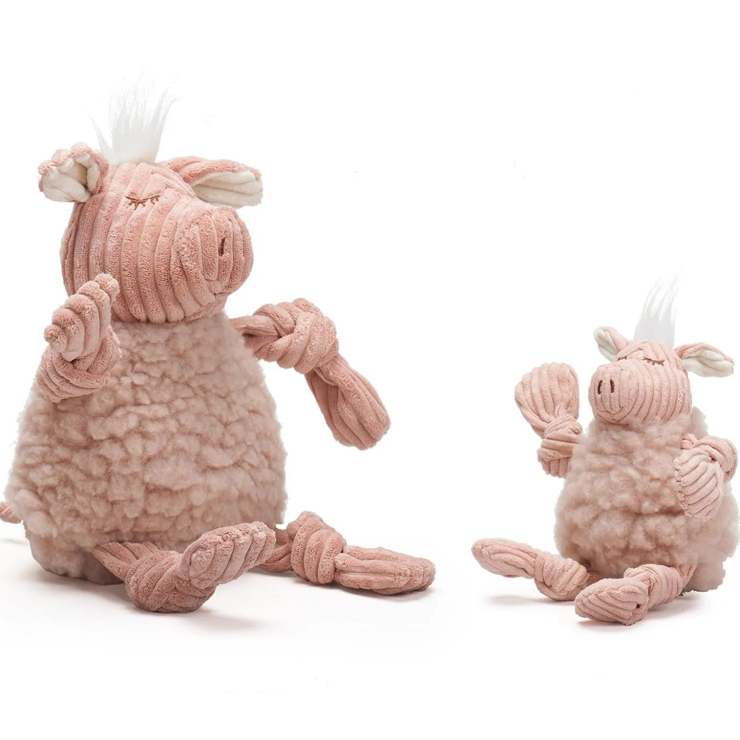 Penelope Pig HuggleFleece FlufferKnottie Plush Dog Toy