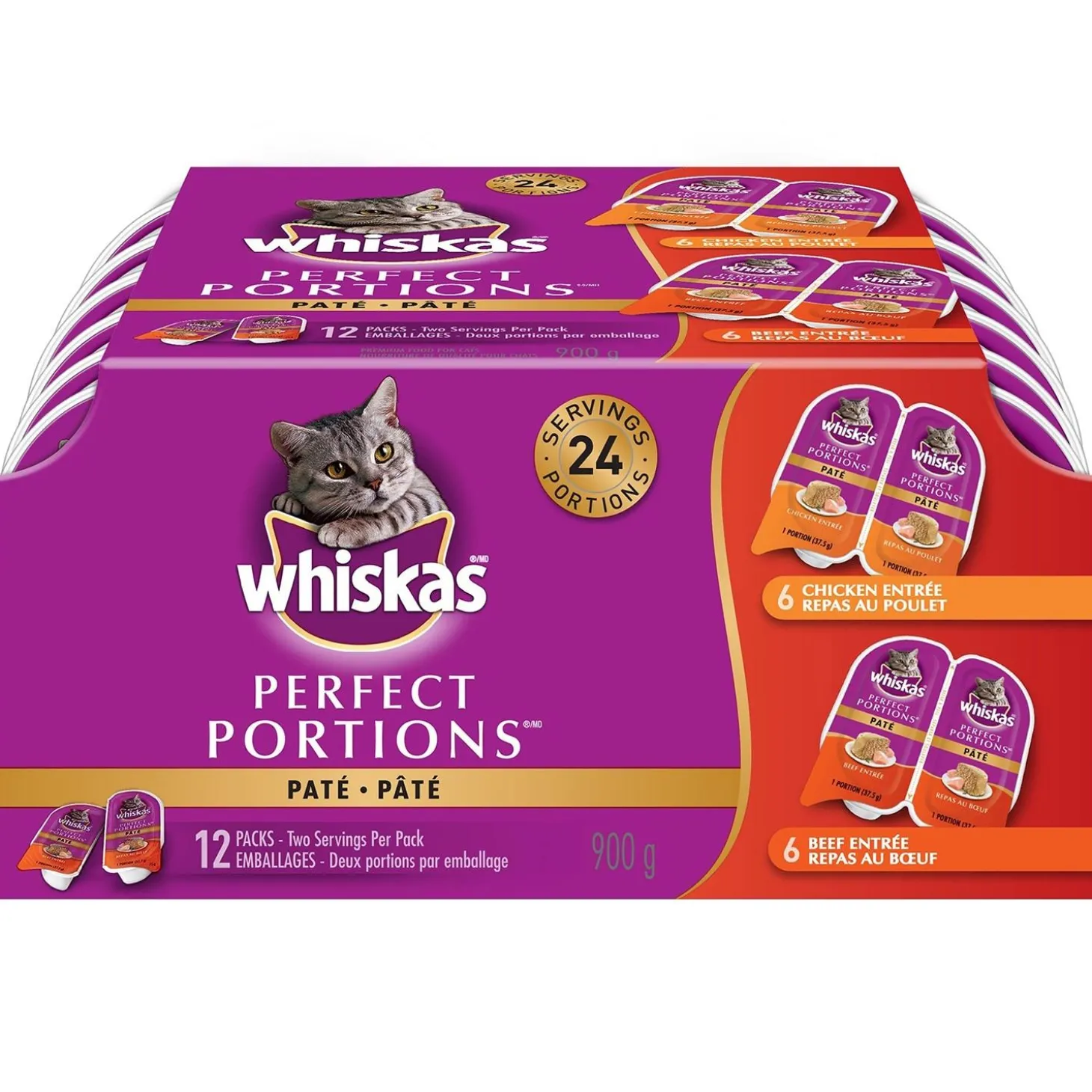 Perfect Portions Pate Chicken & Beef Variety Pack Adult Cat Food
