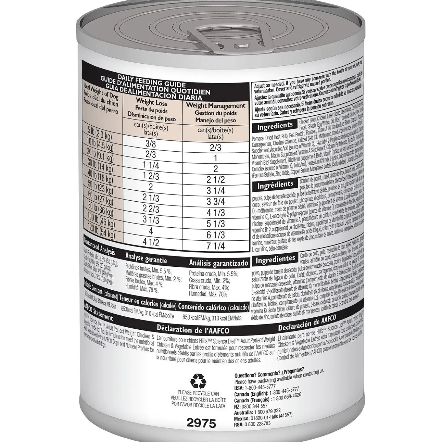 Perfect Weight Chicken & Vegetable Entree Adult Dog Food
