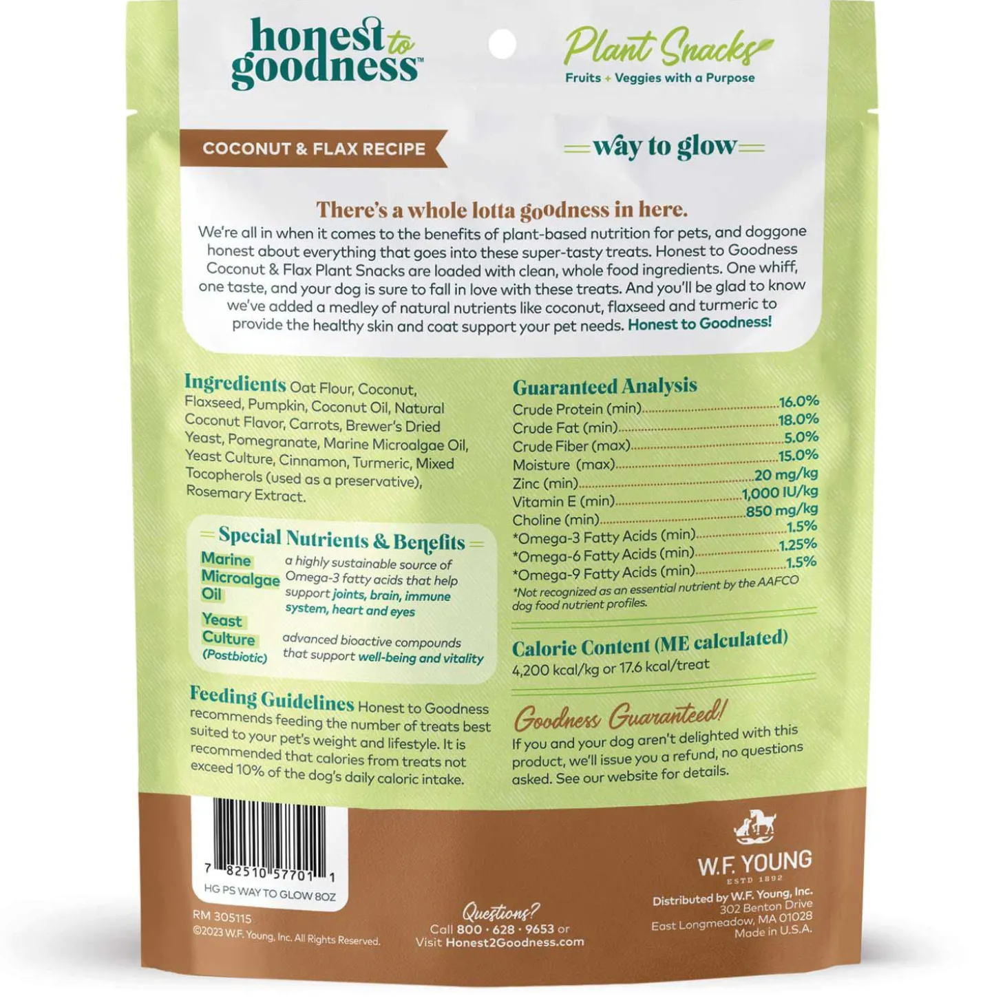 Plant Snacks Way to Glow Coconut & Flax Recipe Dog Treats