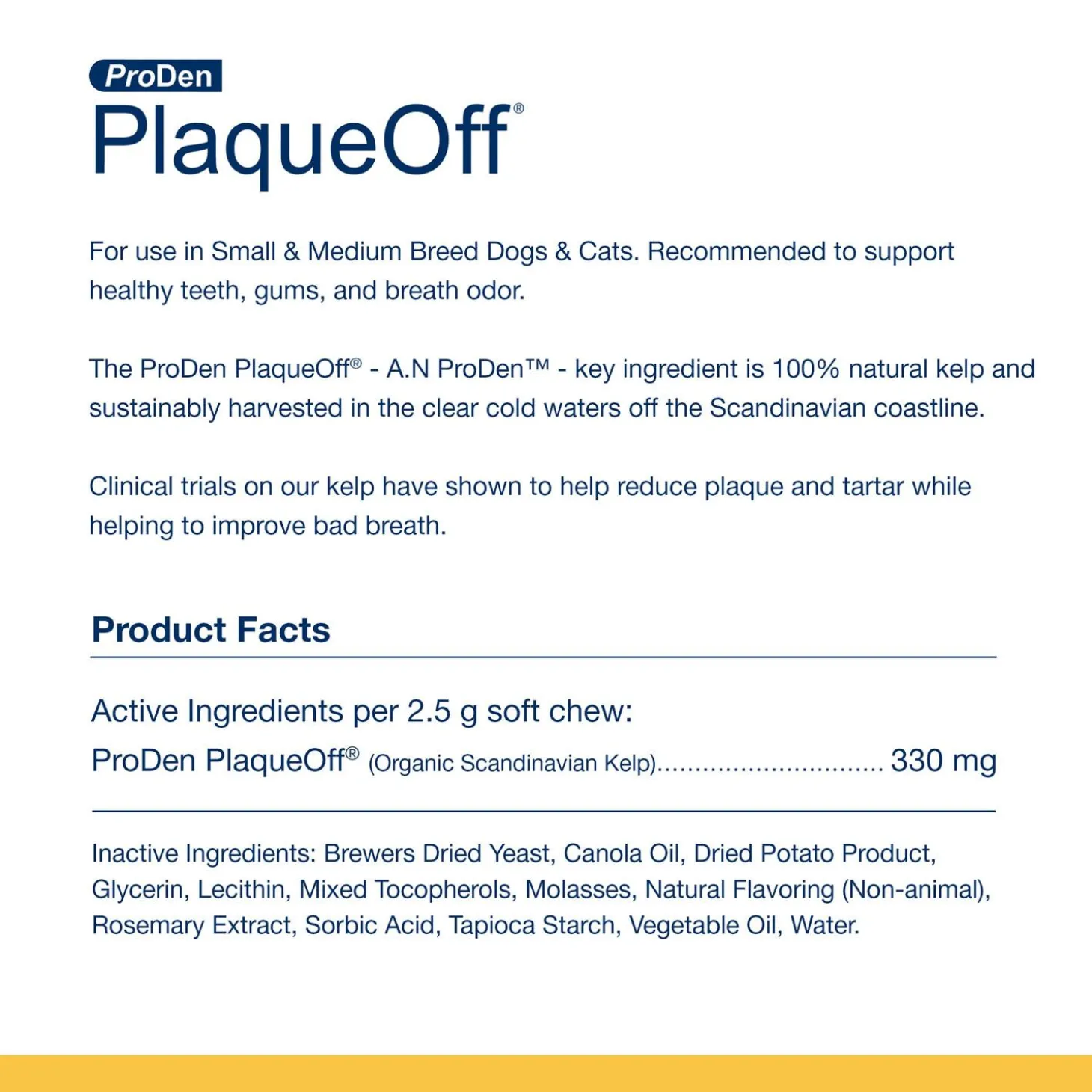 PlaqueOff Small-Medium Dog & Cat Soft Chews