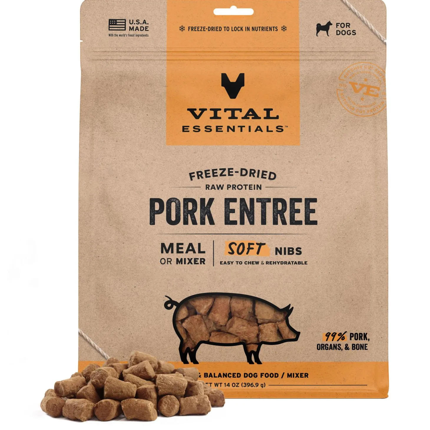 Pork Entree Soft Nibs Dog Food