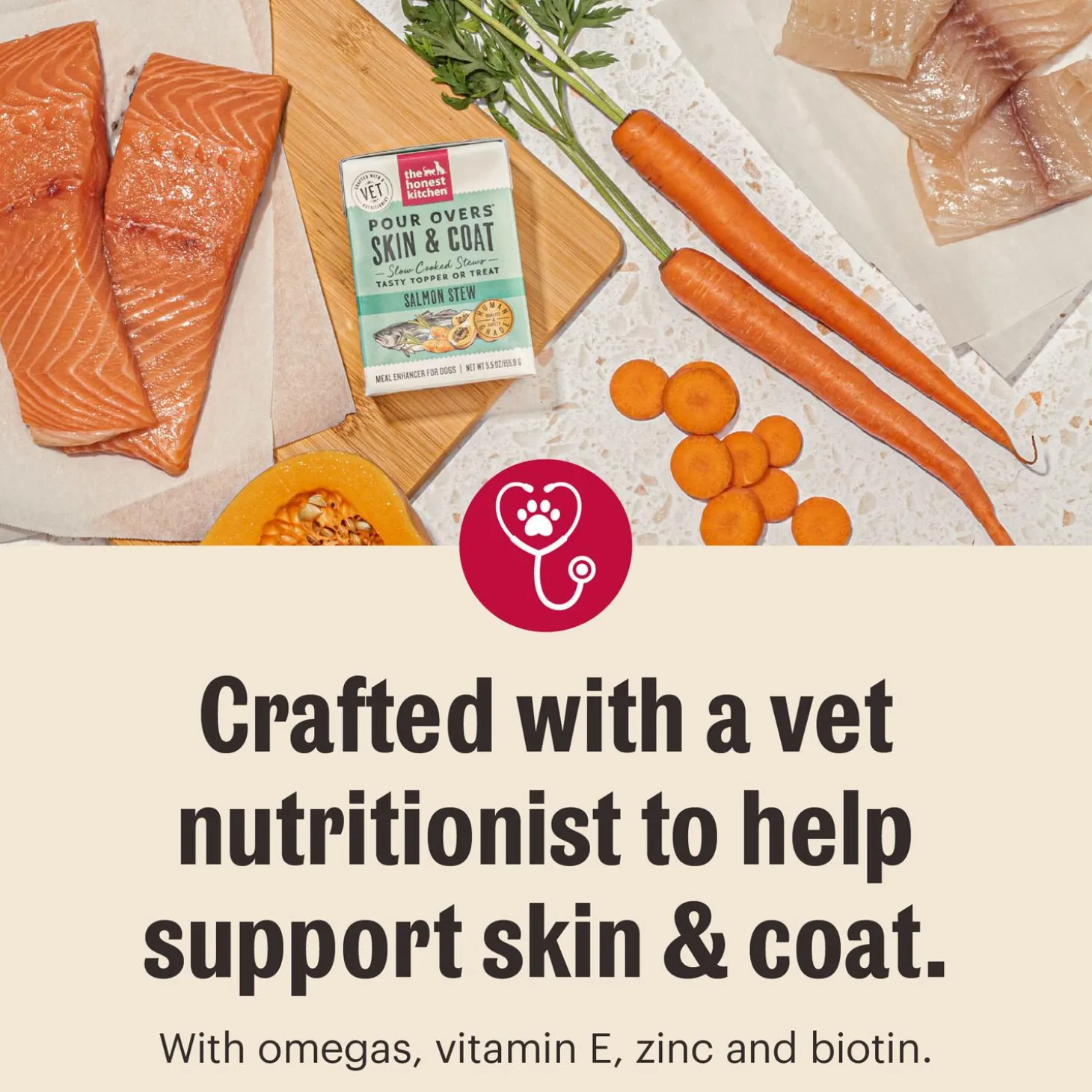 Pour Overs Skin & Coat Salmon Stew Dog Food Topper