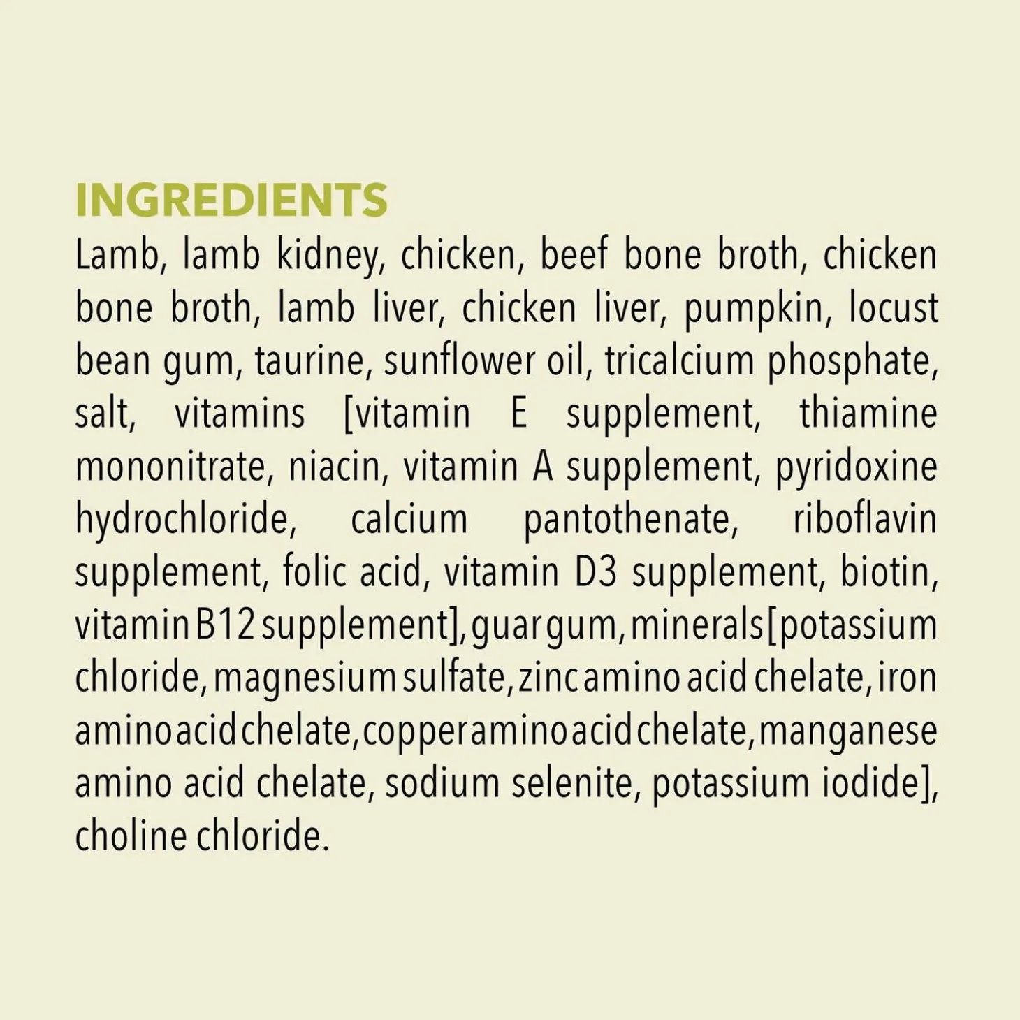 Premium Pate Lamb Recipe Adult Cat Food
