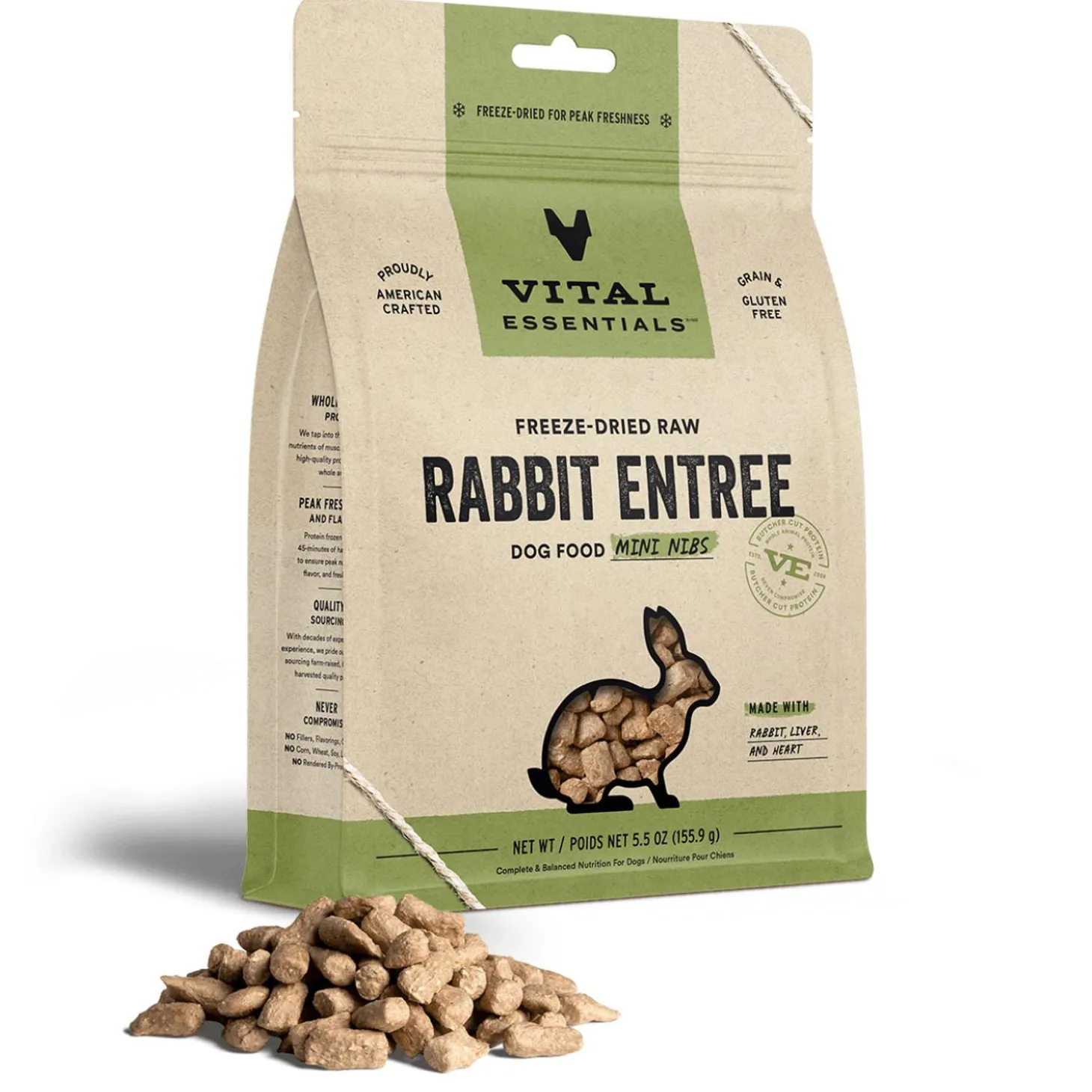 Rabbit Entree Mini Nibs Dog Food