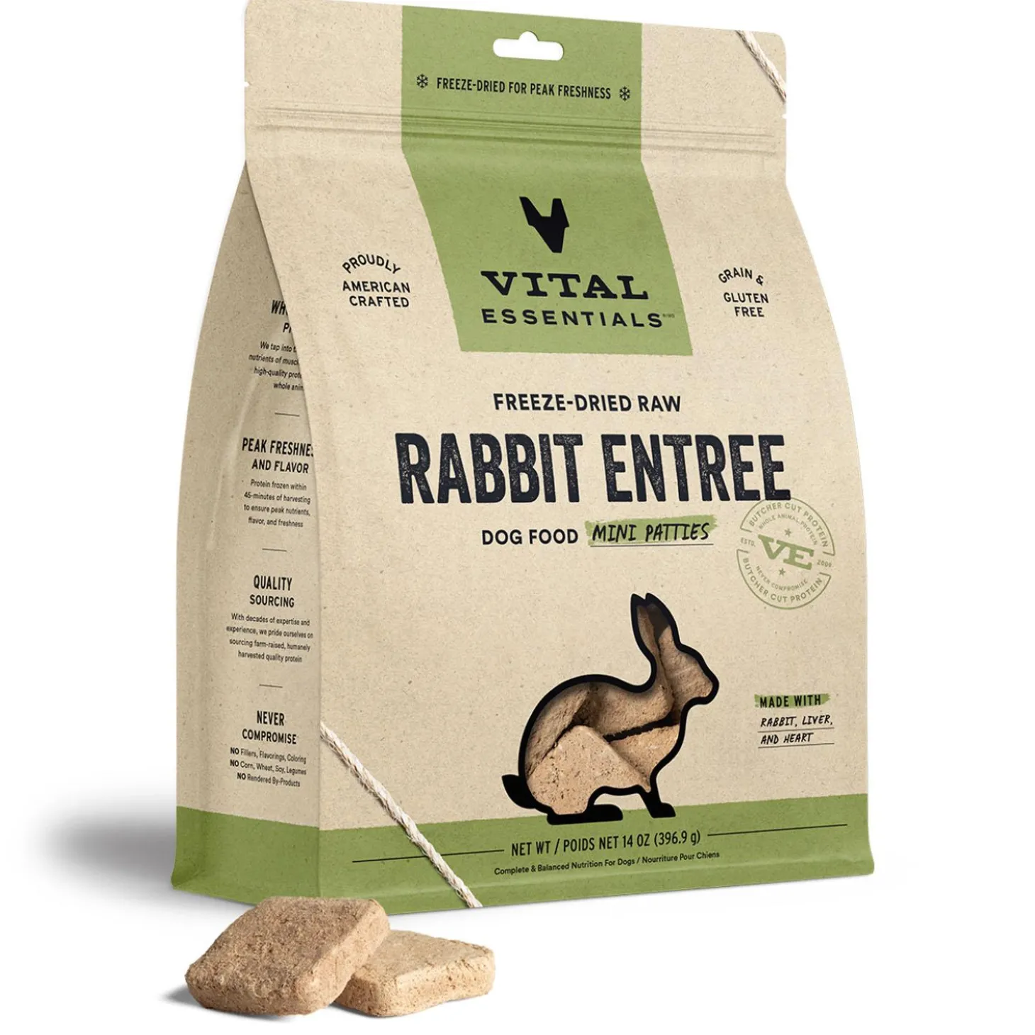 Rabbit Entree Mini Patties Dog Food