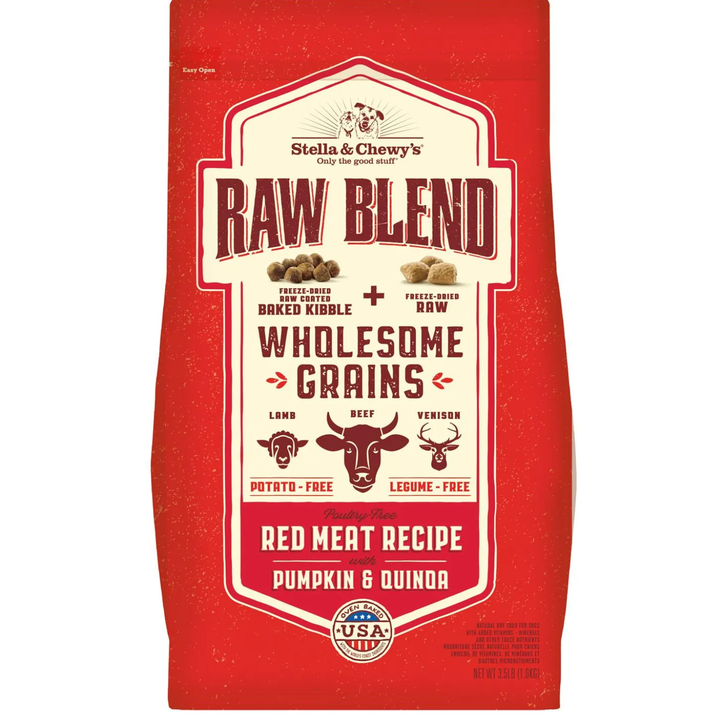 Raw Blend Wholesome Grain Red Meat with Pumpkin & Quinoa Recipe Dog Food