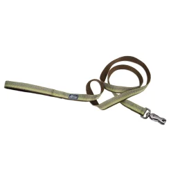 Reflective Nylon Scissor Snap Dog Leash 5/8in - Fern