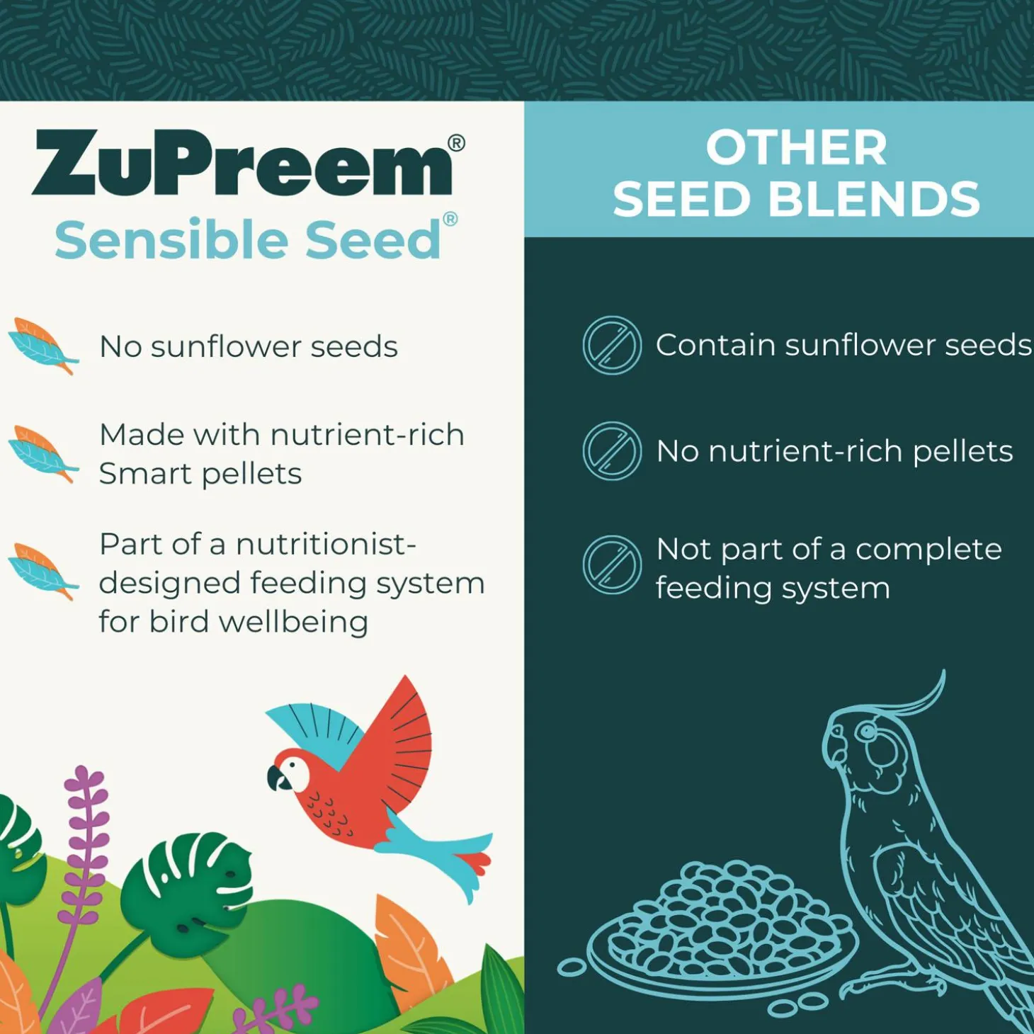 Sensible Seed Parrots & Conures Food