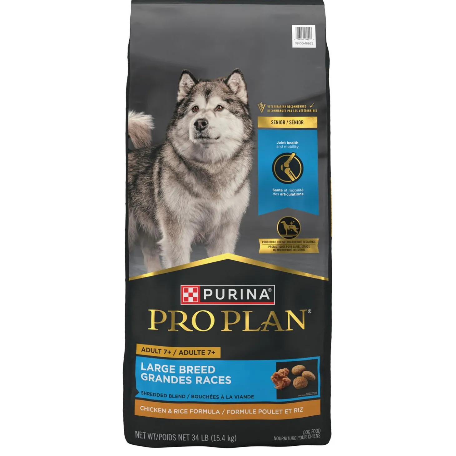 Shredded Blend Chicken & Rice Formula Large Breed Adult 7+ Dog Food