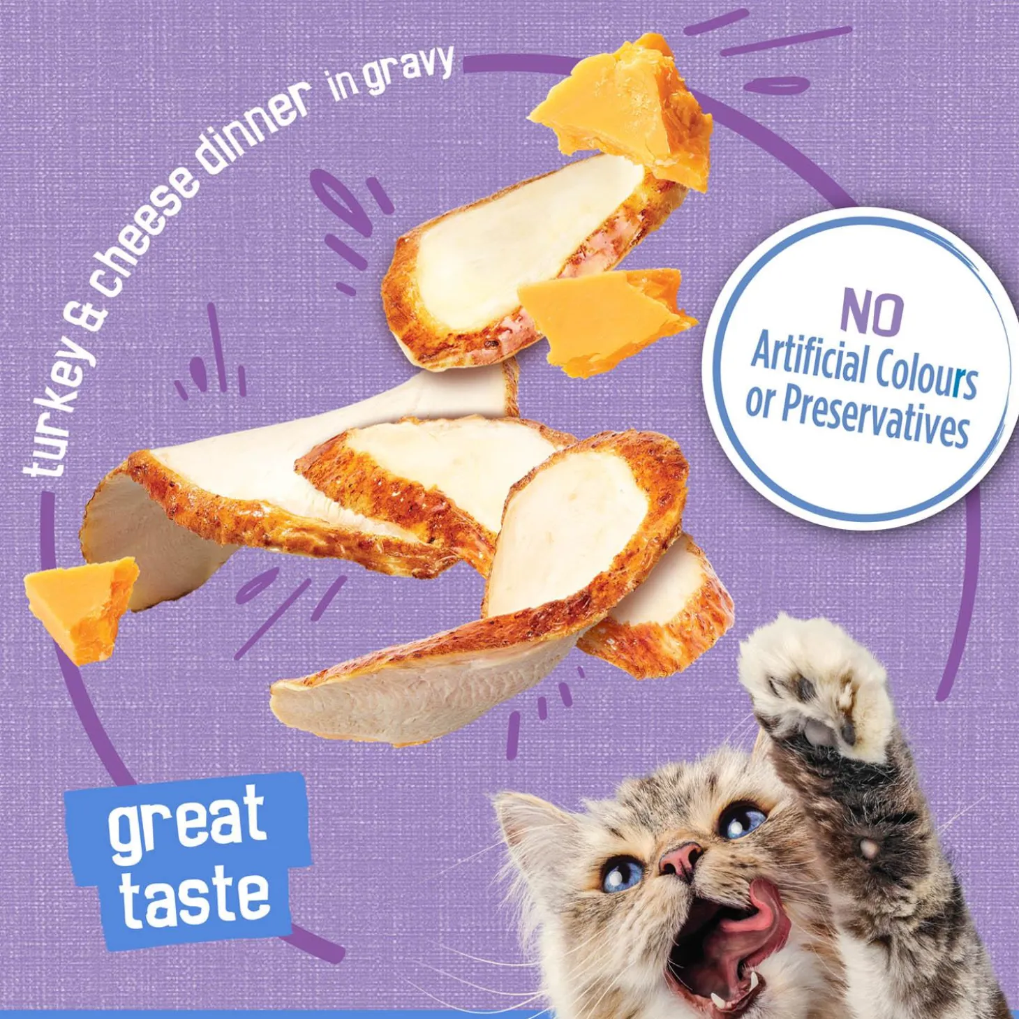 Shredded Turkey & Cheese Dinner Cat Food