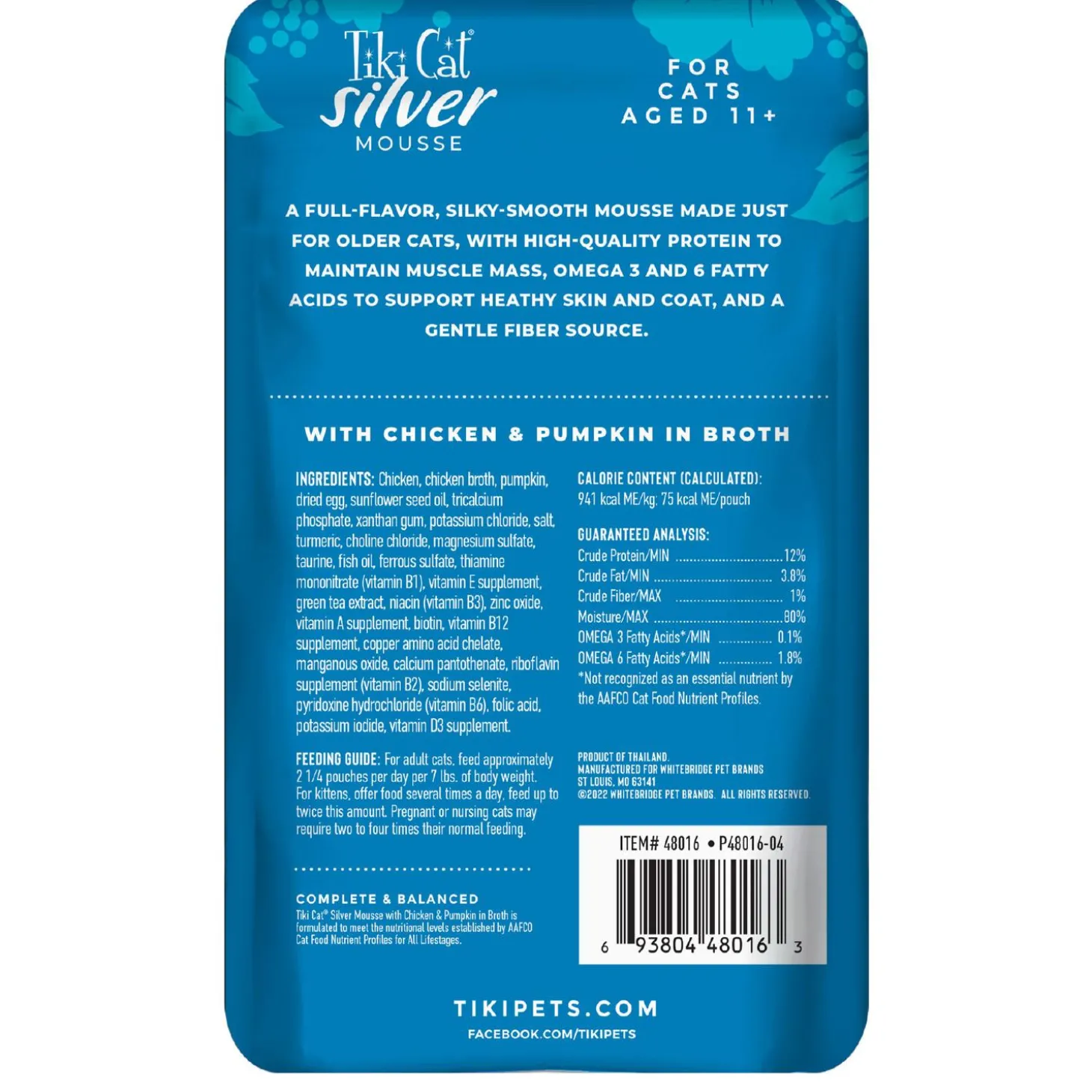 Silver Mousse Chicken & Pumpkin in Broth Senior Cat Food