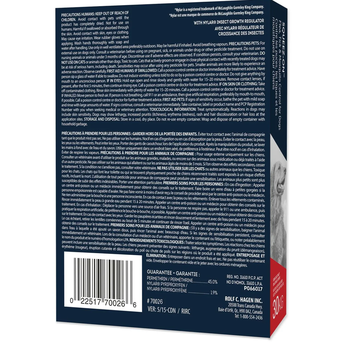 Squeez-On Flea Tick & Mosquito Control for Dogs Over 30kg