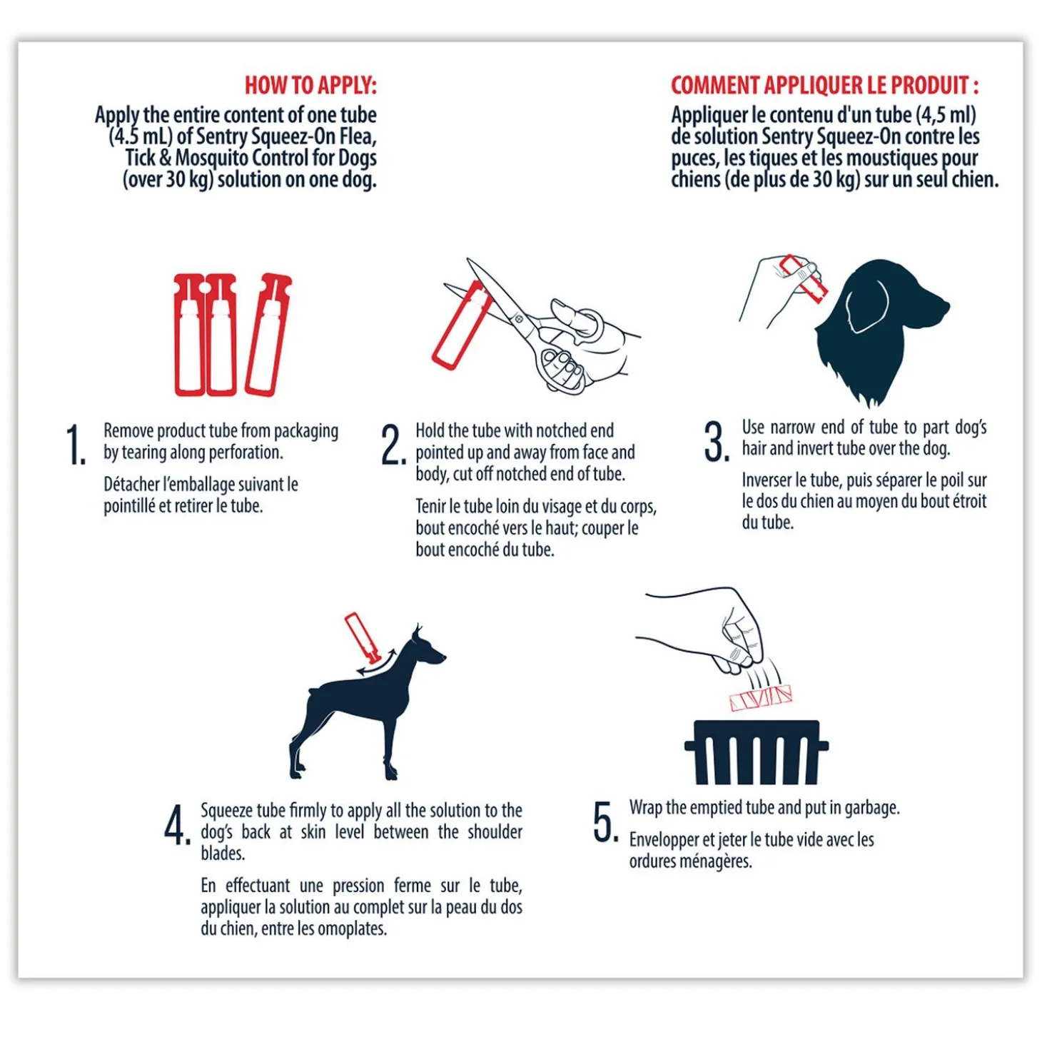 Squeez-On Flea Tick & Mosquito Control for Dogs Over 30kg