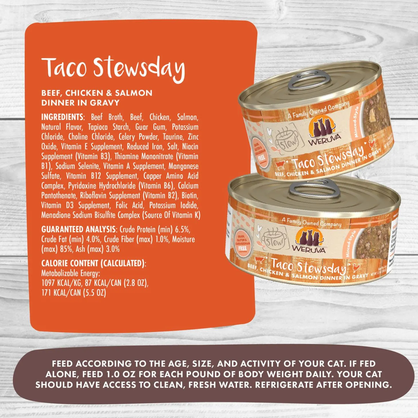 Stew! Taco Stewsday Beef, Chicken & Salmon Dinner Cat Food