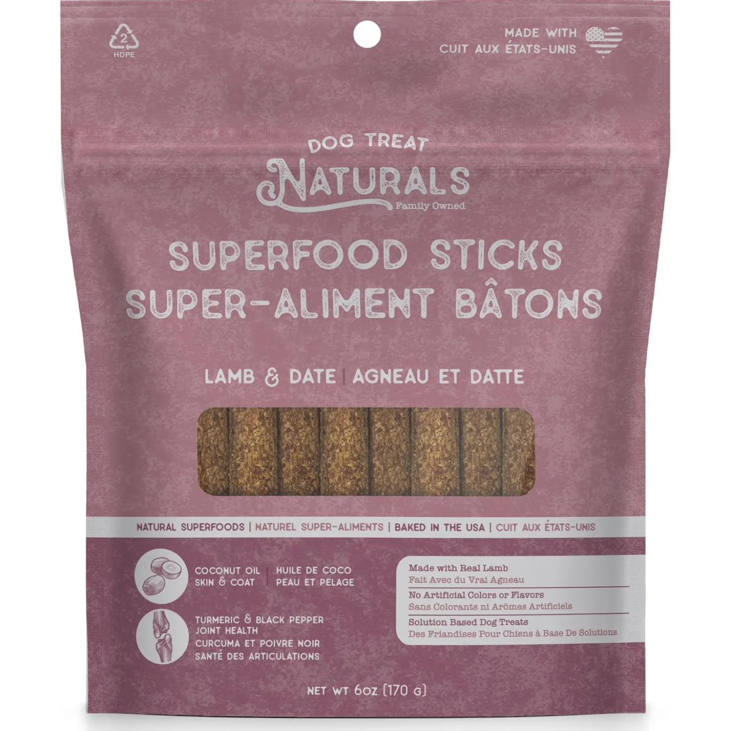 Superfood Sticks Lamb & Date Dog Treats
