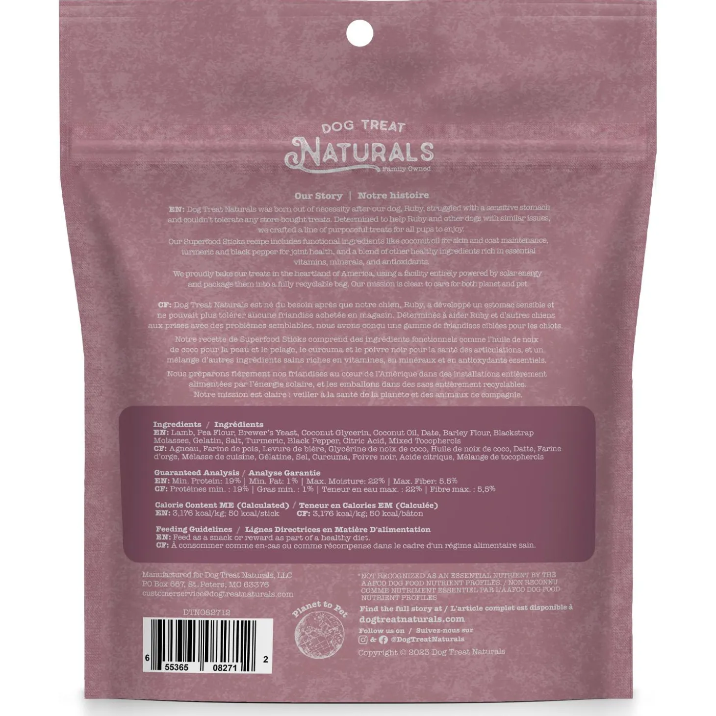Superfood Sticks Lamb & Date Dog Treats