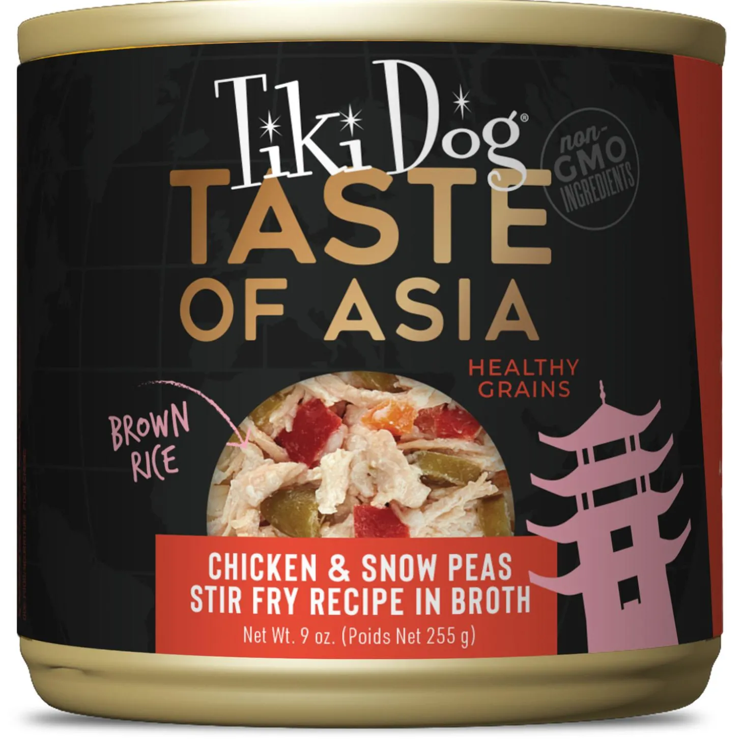 Taste of Asia Chicken & Snow Peas Stir Fry Recipe in Broth Adult Dog Food