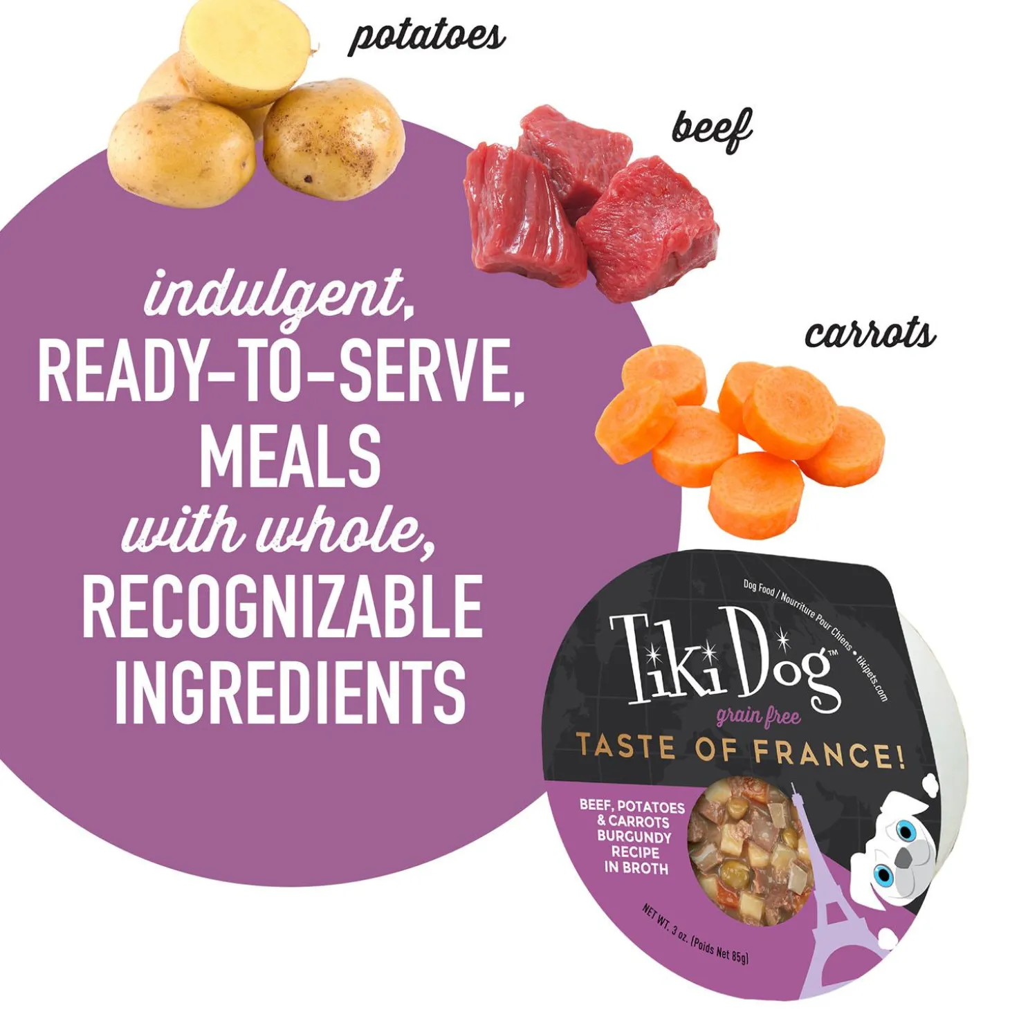 Taste of the World France Beef, Potatoes & Carrots Burgundy Recipe in Broth Adult Dog Food