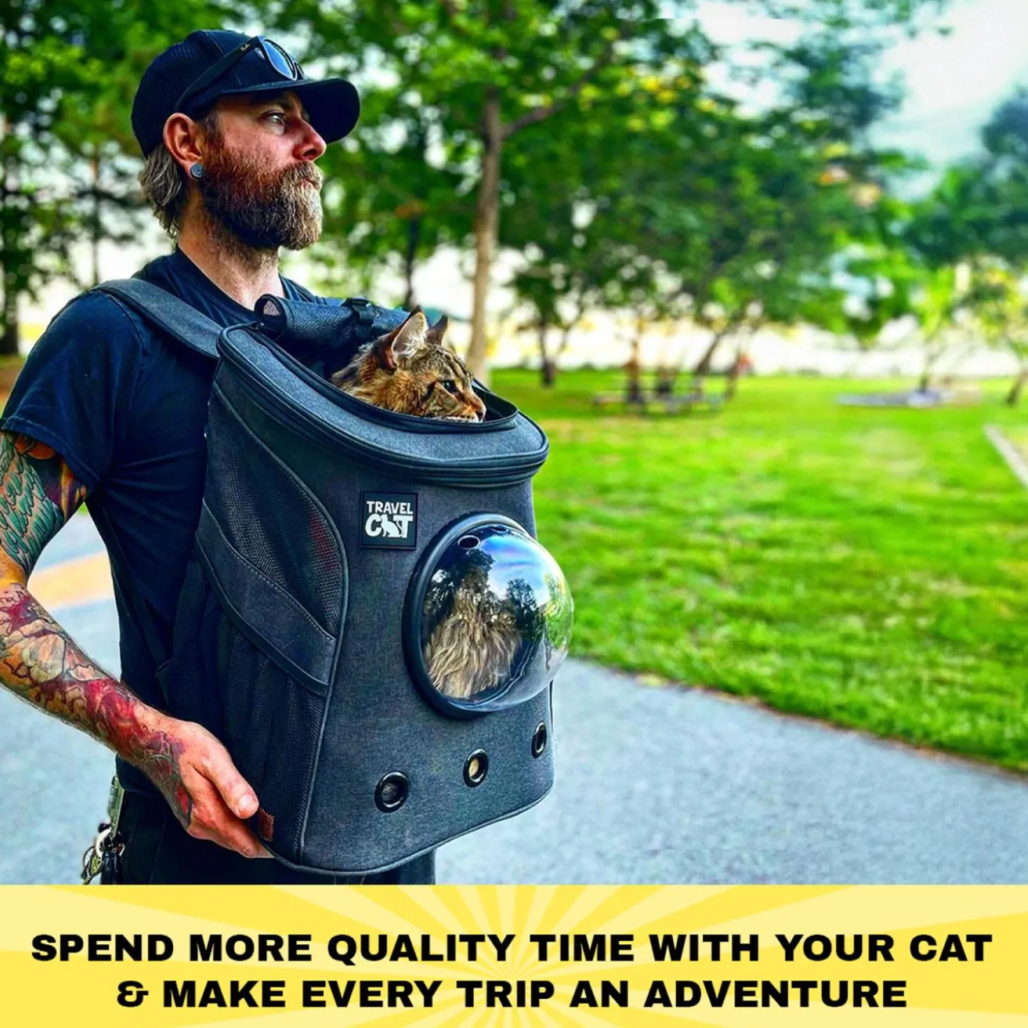 The Fat Cat Grey Backpack