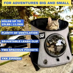 The Fat Cat Mini Grey Backpack
