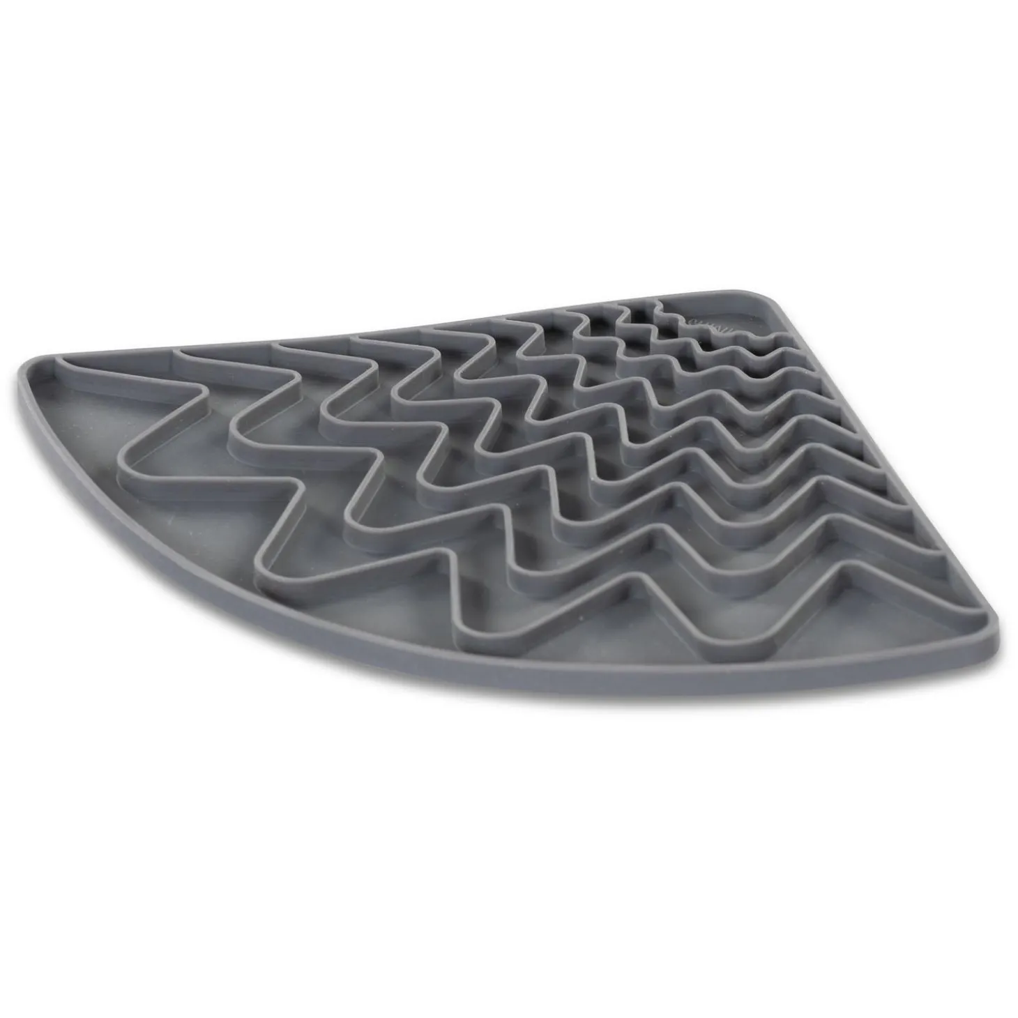 Triangle Grey Licking Mat with Suction