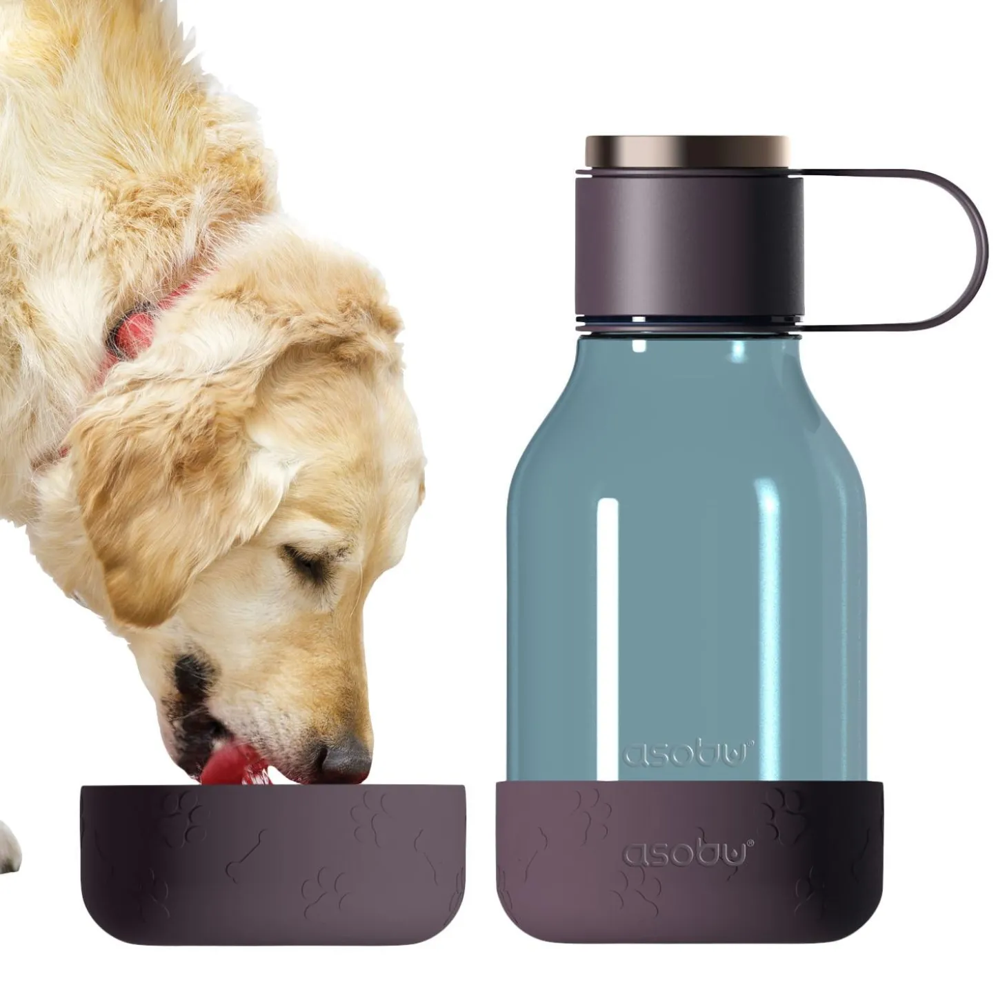 Tritan Bowl & Bottle - Burgundy