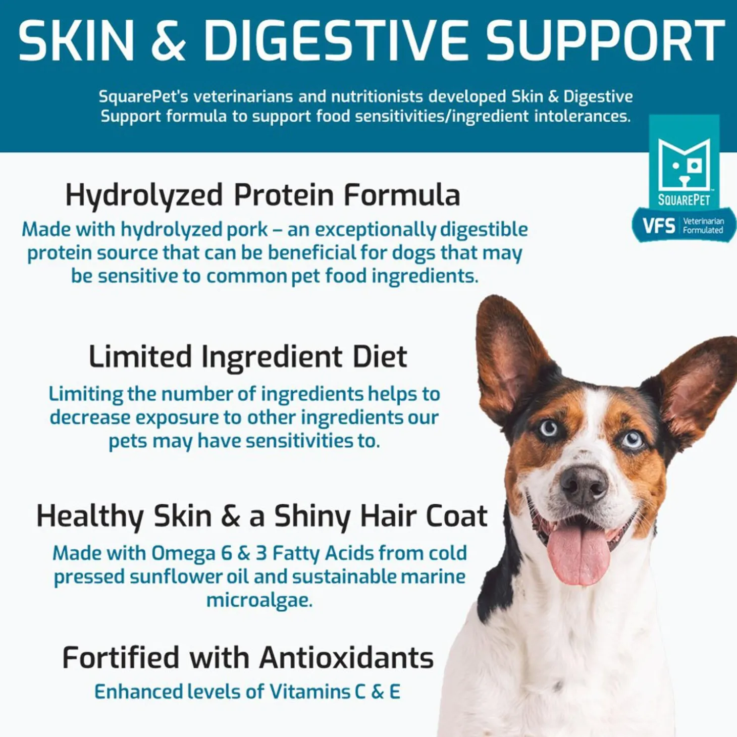 VFS Skin & Digestive Support Limited Ingredient Hydrolyzed Pork Formula Adult Dog Food