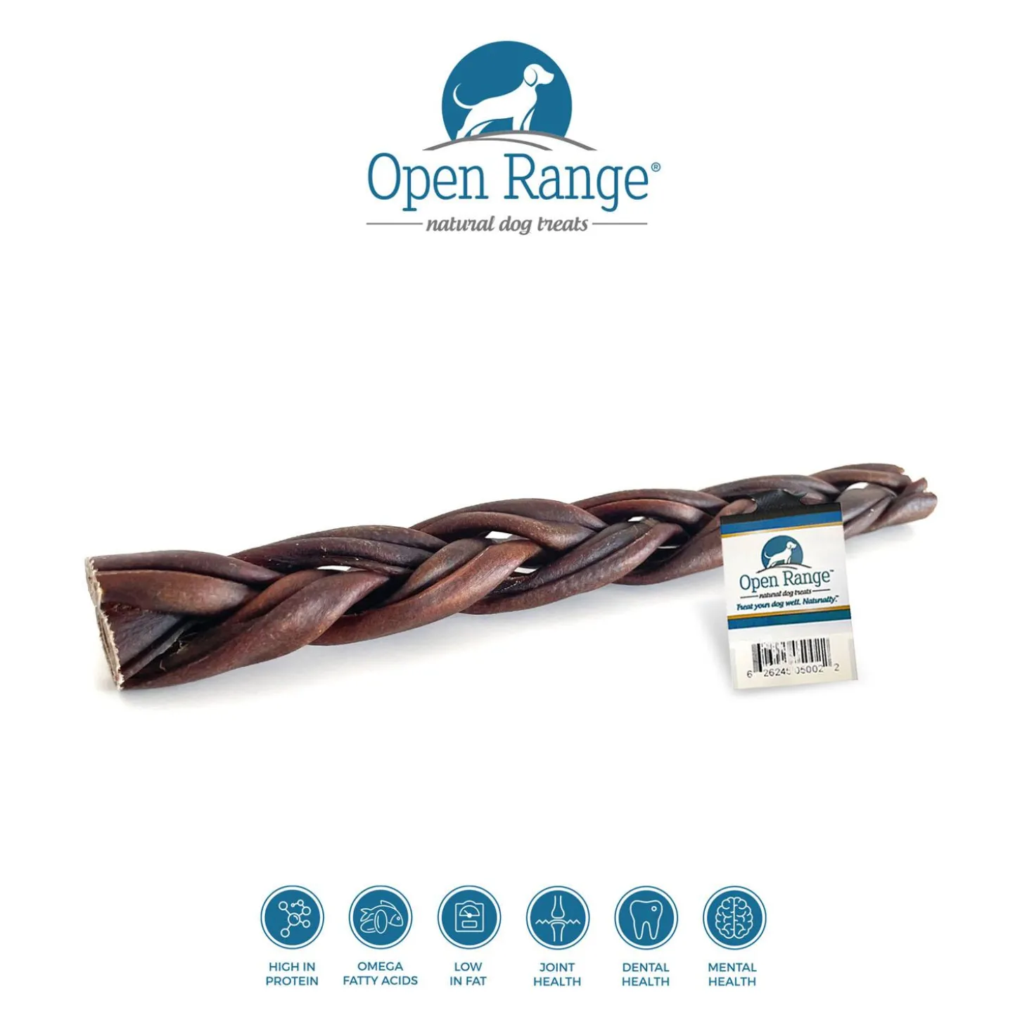 Water Buffalo Collagen Braided Stick Dog Treat