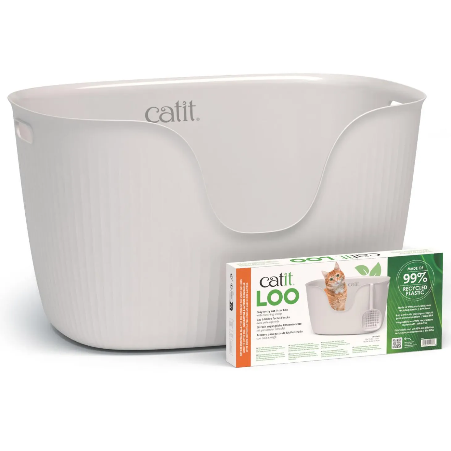 White Loo Litter Box & Scoop