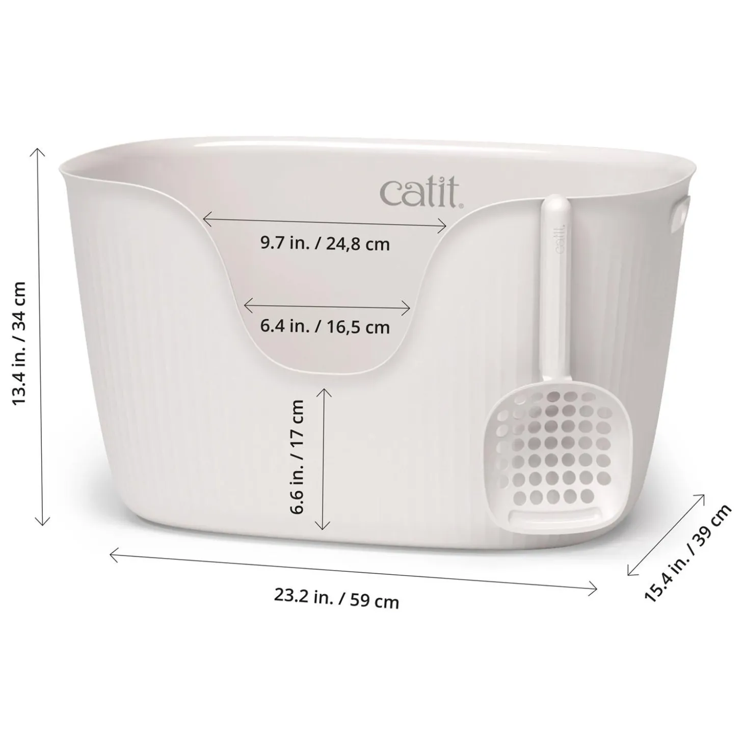 White Loo Litter Box & Scoop