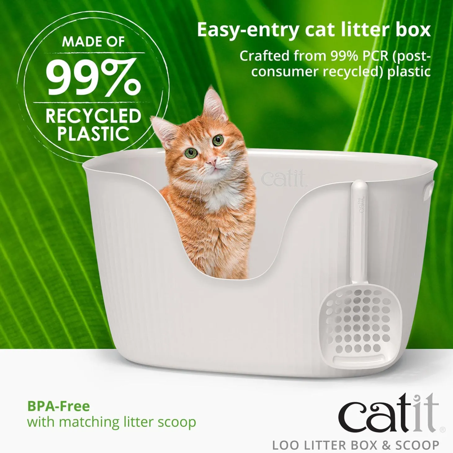 White Loo Litter Box & Scoop