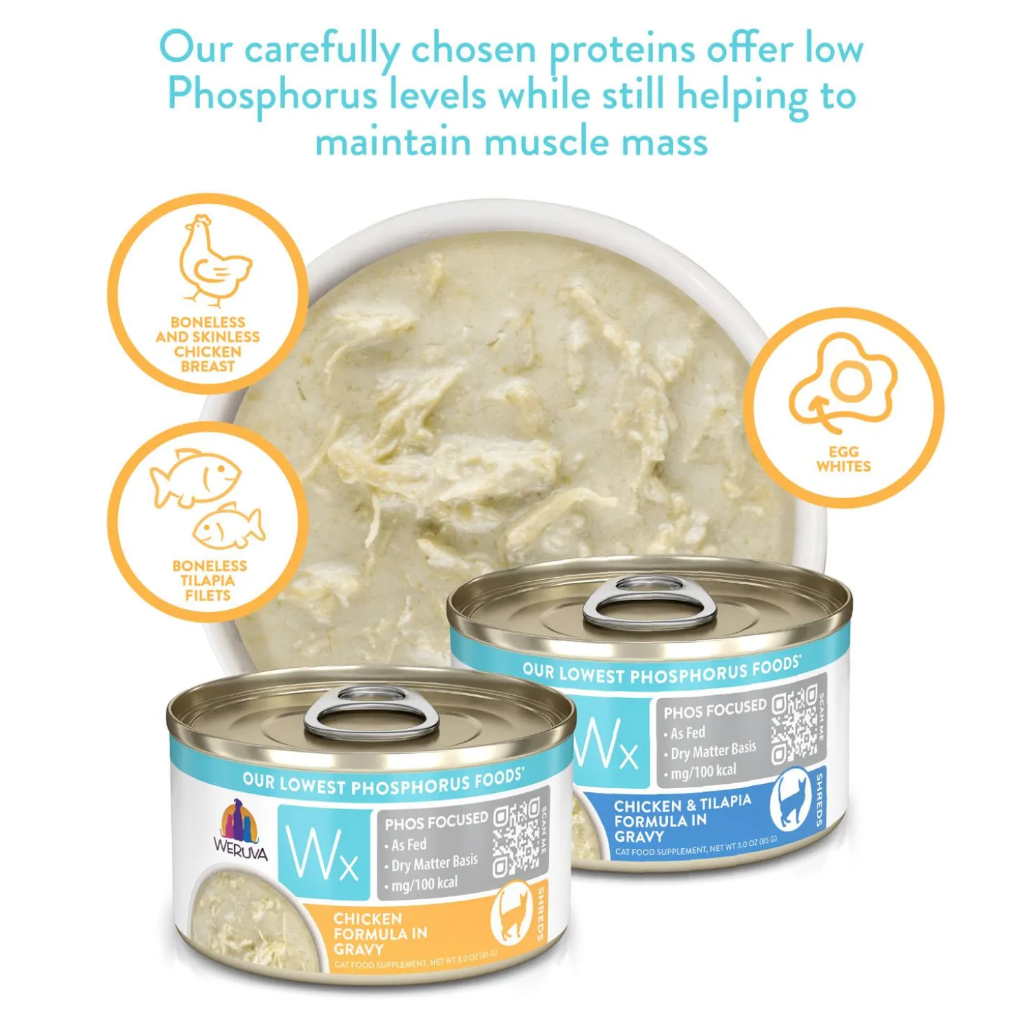 Wx Phos Focused Chicken Formula Shreds Adult Cat Food