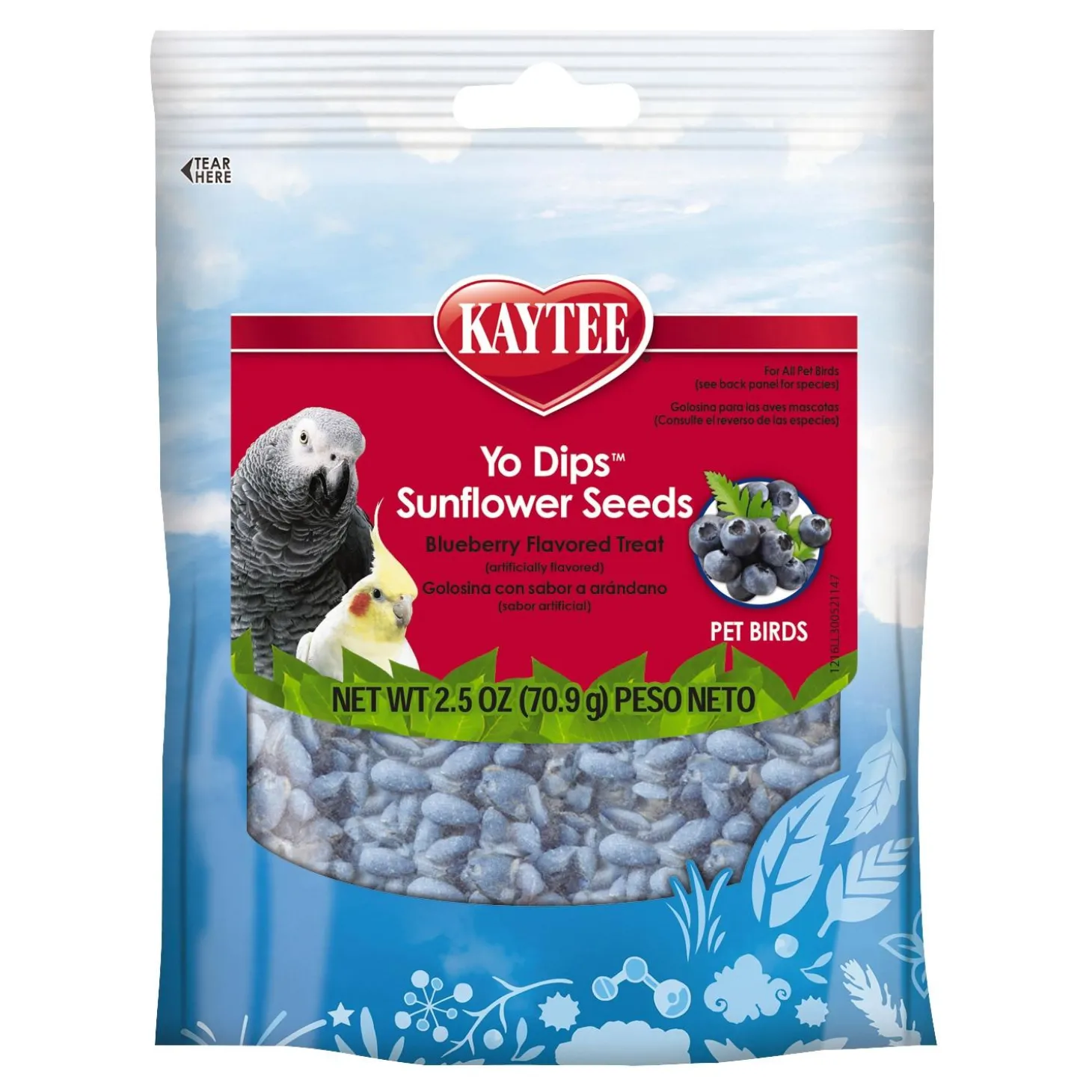 Yo Dips Sunflower Seeds Blueberry Flavoured Treat for All Pet Birds